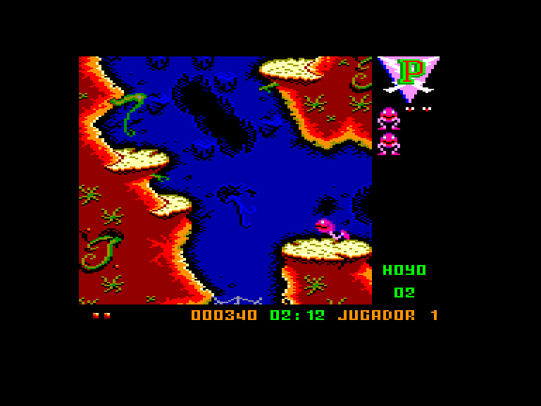 screenshot of the Amstrad CPC game Poogaboo / pulga 2 by GameBase CPC