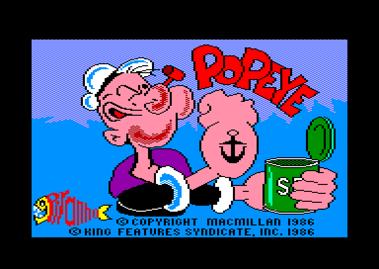 screenshot of the Amstrad CPC game Popeye by GameBase CPC