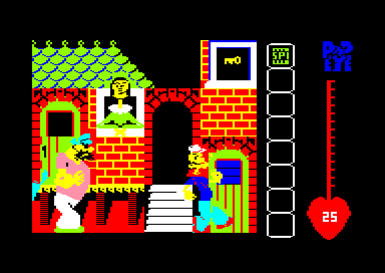 screenshot of the Amstrad CPC game Popeye by GameBase CPC