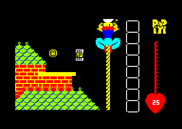 screenshot of the Amstrad CPC game Popeye by GameBase CPC