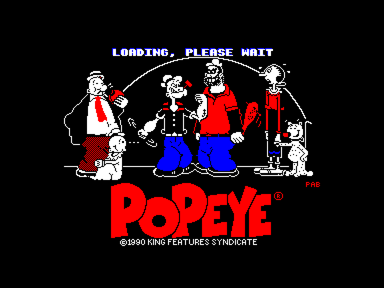 screenshot of the Amstrad CPC game Popeye 2 by GameBase CPC