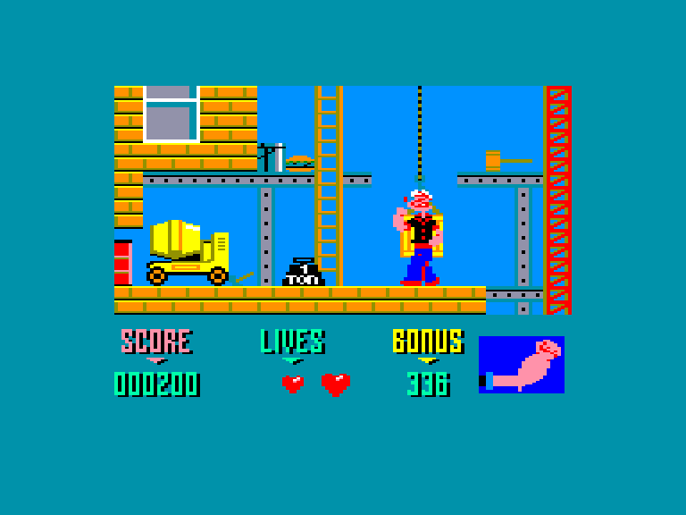 screenshot of the Amstrad CPC game Popeye 2 by GameBase CPC