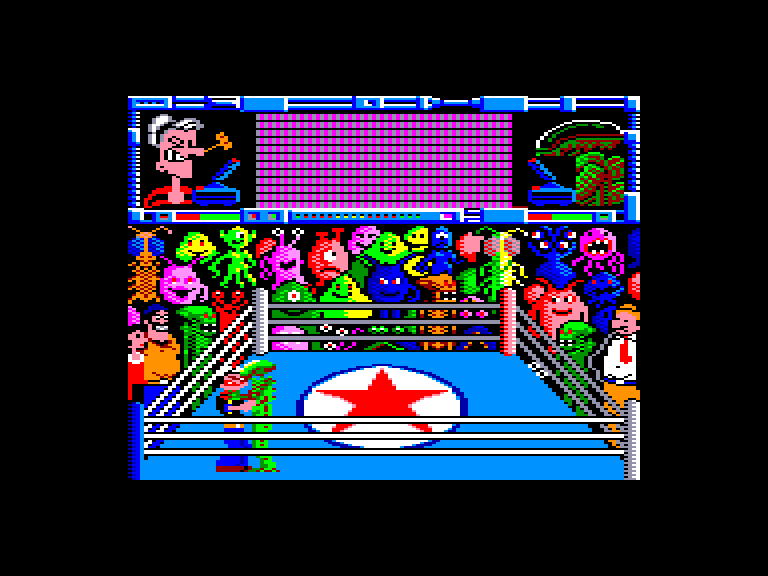 screenshot of the Amstrad CPC game Popeye 3 - Wrestle Crazy by GameBase CPC