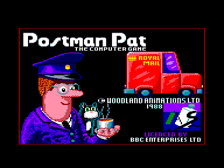 screenshot of the Amstrad CPC game Postman pat by GameBase CPC