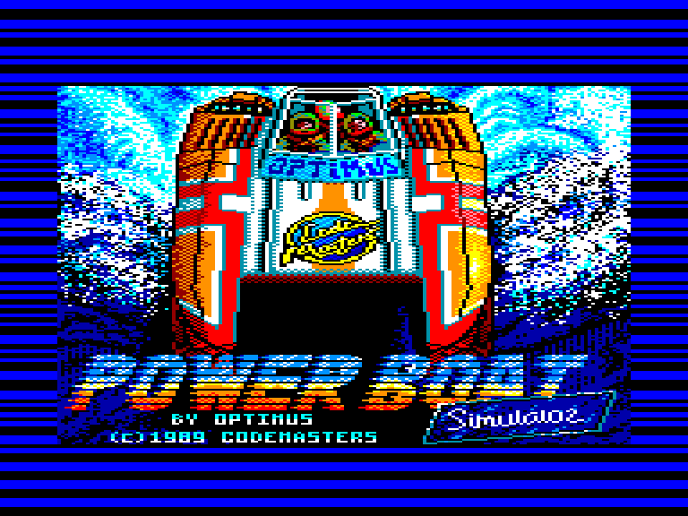 screenshot of the Amstrad CPC game Power Boat Simulator by GameBase CPC