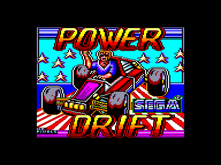 screenshot of the Amstrad CPC game Power Drift by GameBase CPC