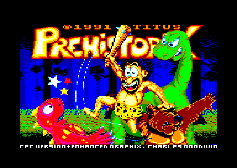 screenshot of the Amstrad CPC game Prehistorik by GameBase CPC