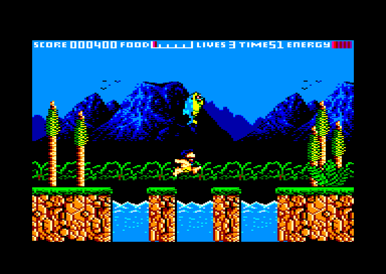 screenshot of the Amstrad CPC game Prehistorik by GameBase CPC