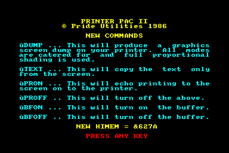 screenshot of the Amstrad CPC game Printer Pac 2 by GameBase CPC