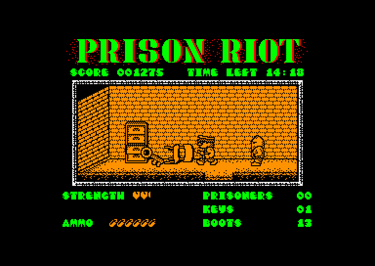 screenshot of the Amstrad CPC game Prison riot by GameBase CPC