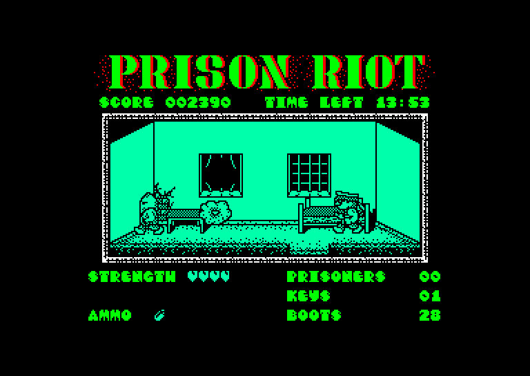 screenshot of the Amstrad CPC game Prison riot by GameBase CPC