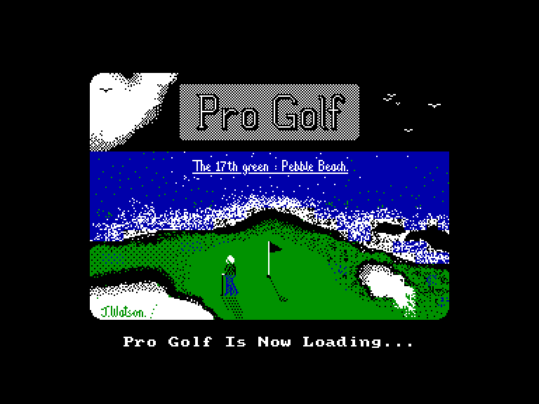 screenshot of the Amstrad CPC game Pro golf simulator by GameBase CPC