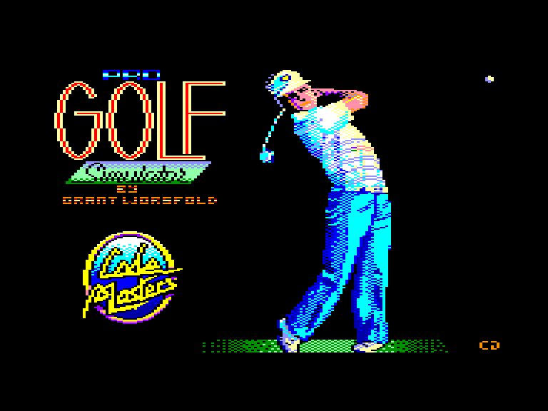 screenshot of the Amstrad CPC game Pro golf simulator by GameBase CPC