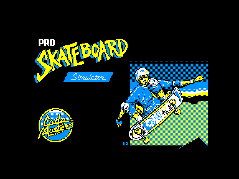 screenshot of the Amstrad CPC game Pro skateboard simulator by GameBase CPC