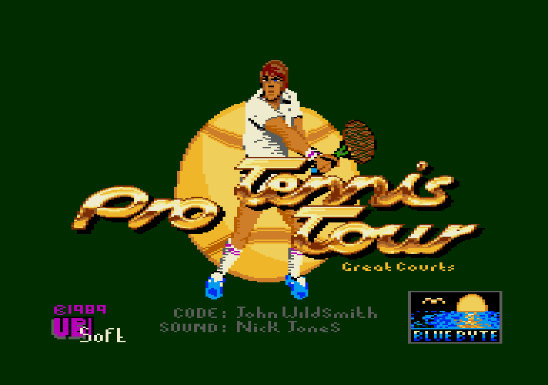screenshot of the Amstrad CPC game Pro Tennis Tour - Great Courts by GameBase CPC