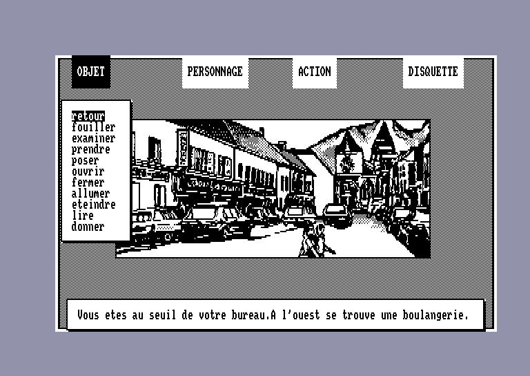 screenshot of the Amstrad CPC game Profession detective by GameBase CPC