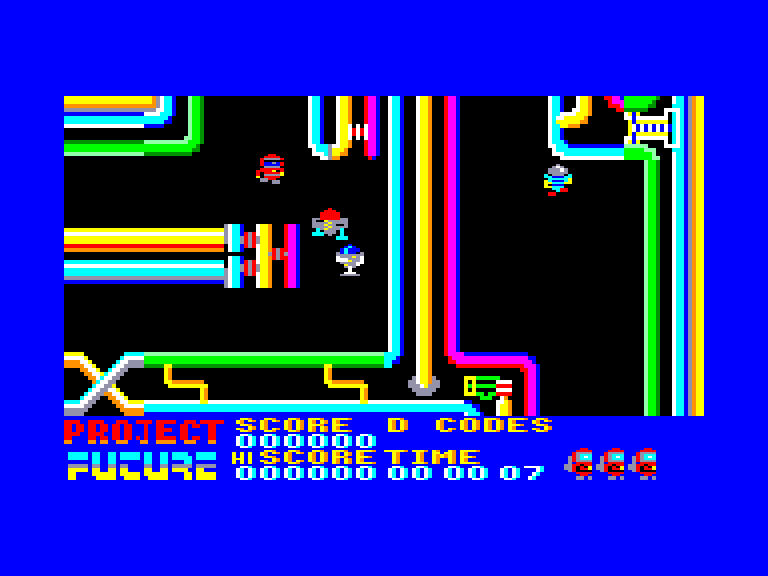 screenshot of the Amstrad CPC game Project future by GameBase CPC