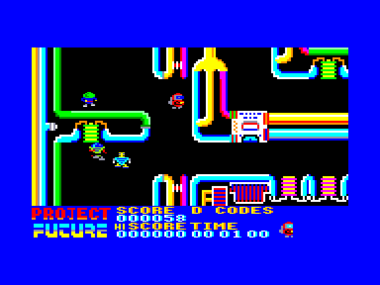 screenshot of the Amstrad CPC game Project future by GameBase CPC