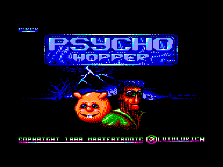 screenshot of the Amstrad CPC game Psycho hopper by GameBase CPC