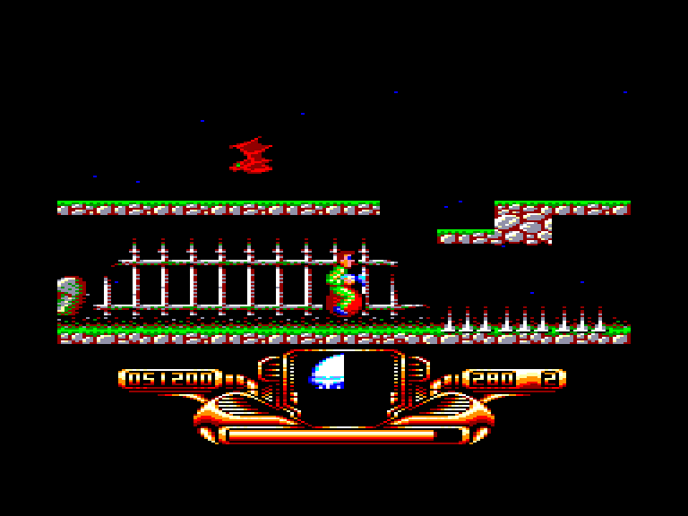 screenshot of the Amstrad CPC game Psycho hopper by GameBase CPC