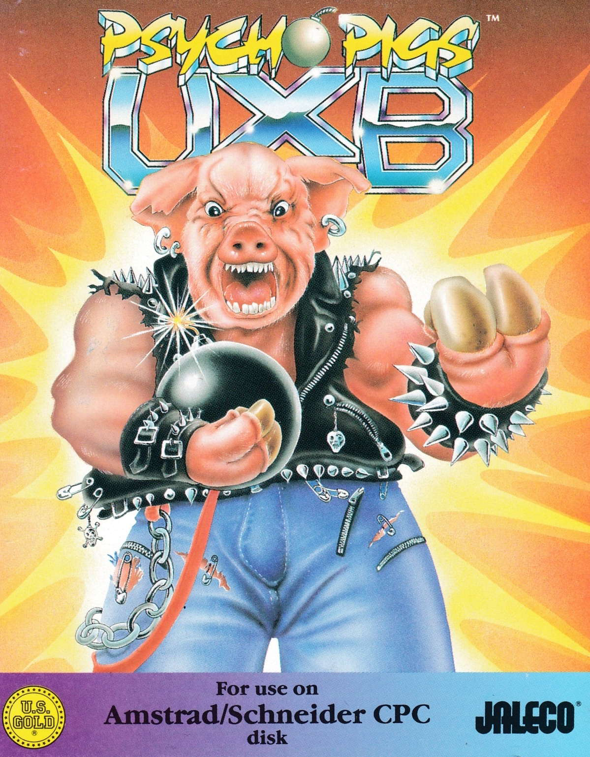 cover of the Amstrad CPC game Psycho Pigs UXB  by GameBase CPC