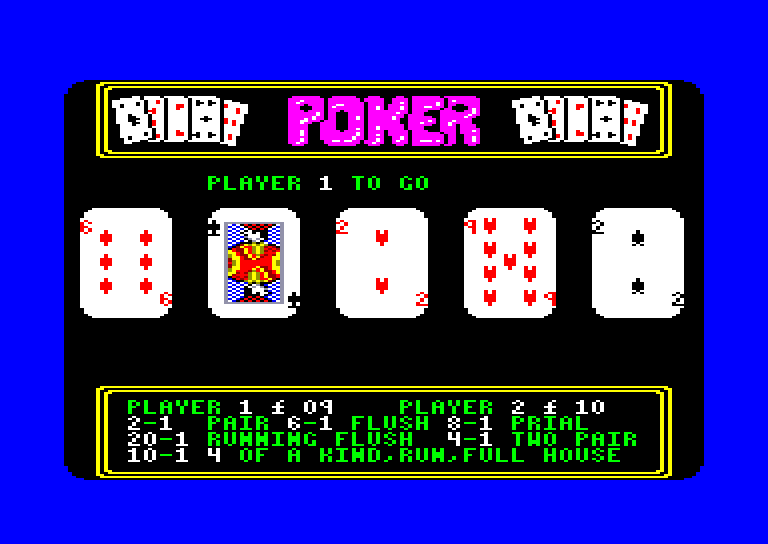 screenshot of the Amstrad CPC game Pub games by GameBase CPC