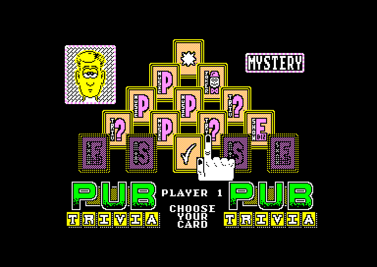 screenshot of the Amstrad CPC game Pub Trivia by GameBase CPC