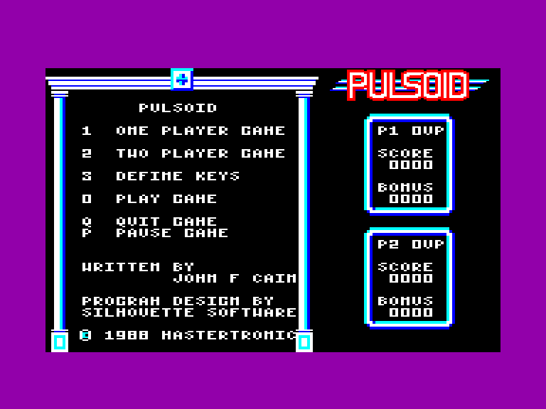 screenshot of the Amstrad CPC game Pulsoids by GameBase CPC