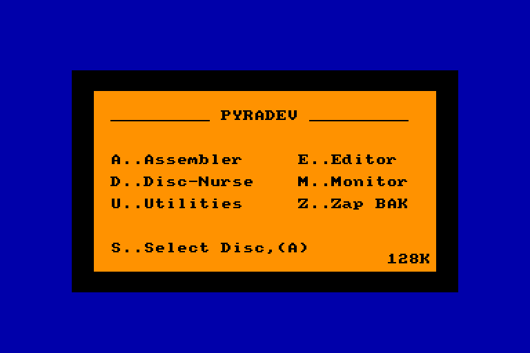 screenshot of the Amstrad CPC game Pyradev by GameBase CPC