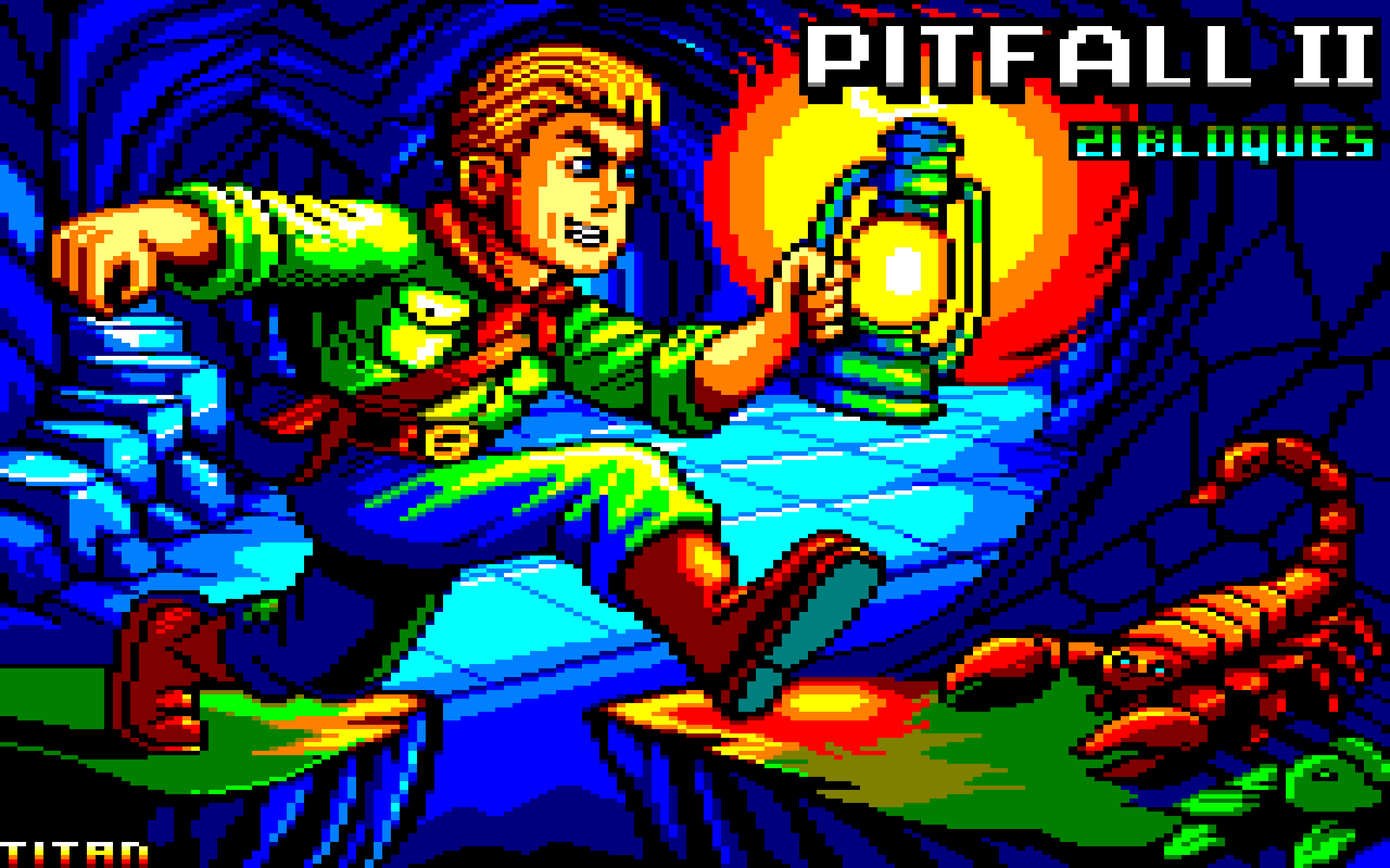 écran de chargement de Pitfall 2 par Titan, jeu par Ivan AVILA