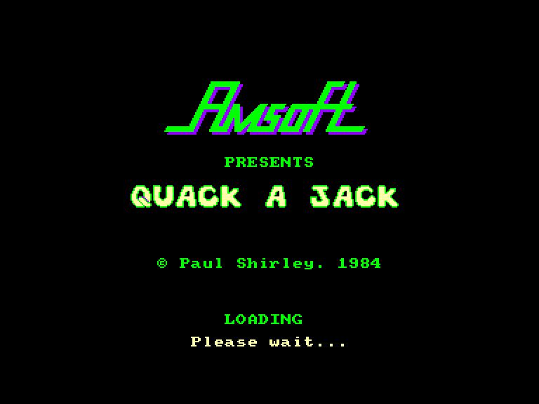 screenshot of the Amstrad CPC game Quack a jack by GameBase CPC