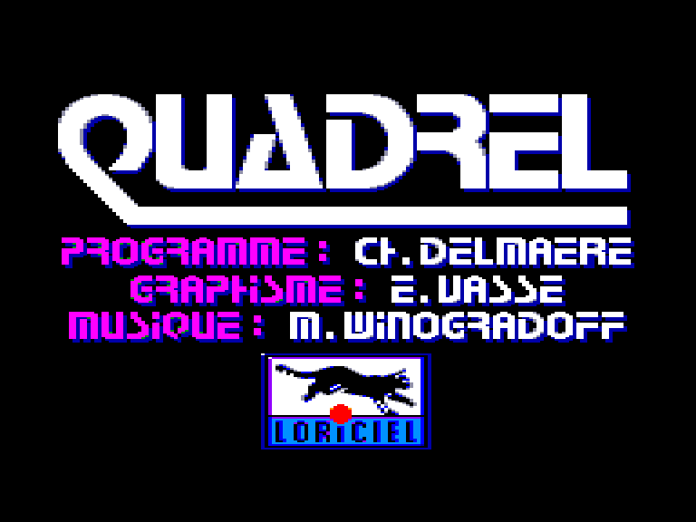 screenshot of the Amstrad CPC game Quadrel by GameBase CPC