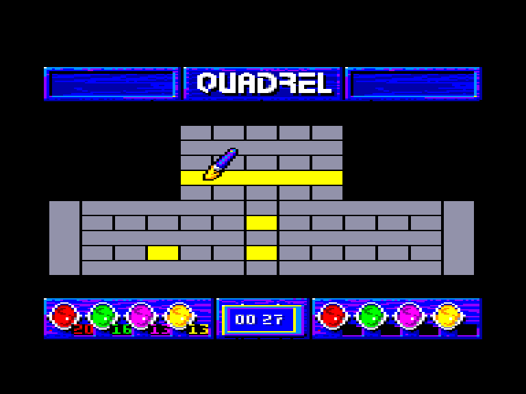 screenshot of the Amstrad CPC game Quadrel by GameBase CPC