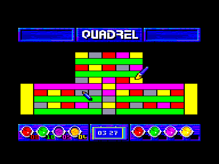 screenshot of the Amstrad CPC game Quadrel by GameBase CPC