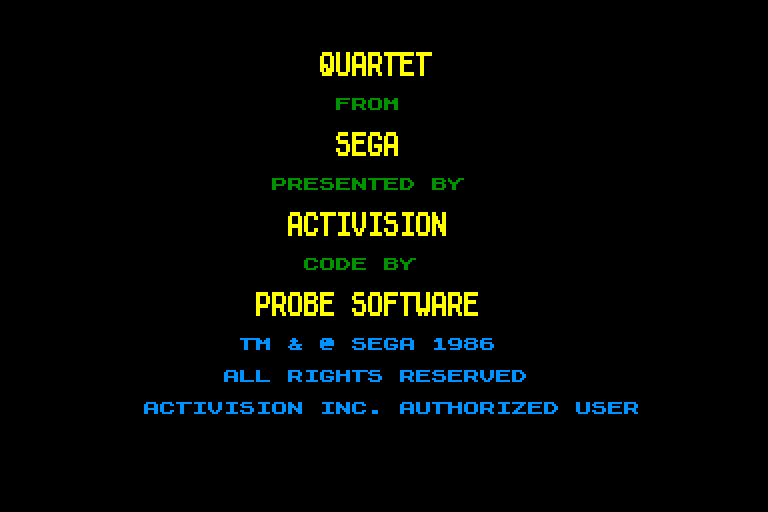 screenshot of the Amstrad CPC game Quartet by GameBase CPC