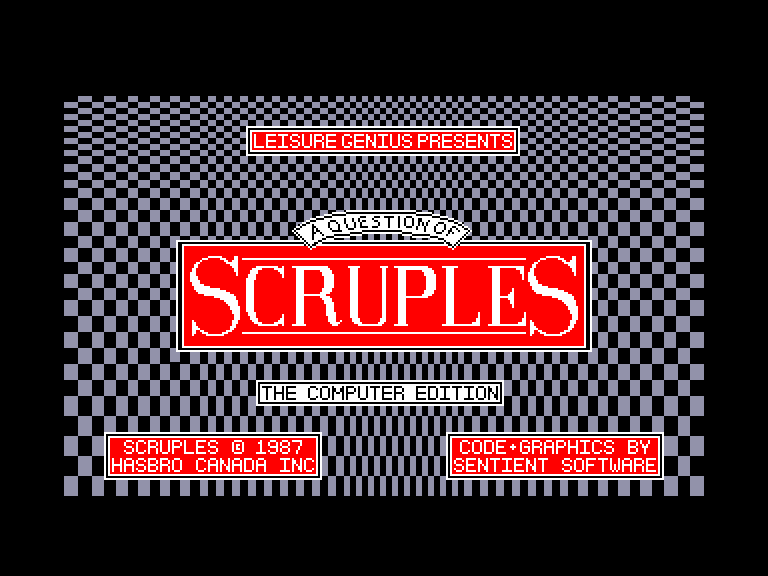 screenshot du jeu Amstrad CPC Question of Scruples (a)