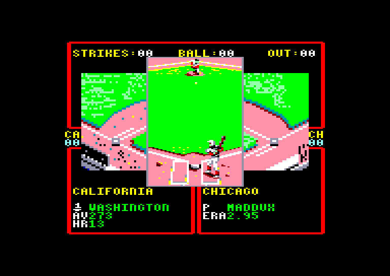 screenshot of the Amstrad CPC game R.B.I. Baseball 2 by GameBase CPC