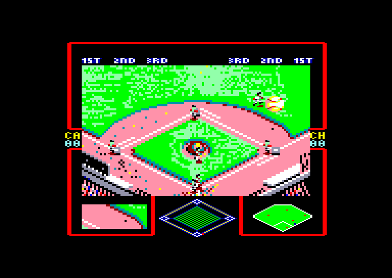 screenshot of the Amstrad CPC game R.B.I. Baseball 2 by GameBase CPC