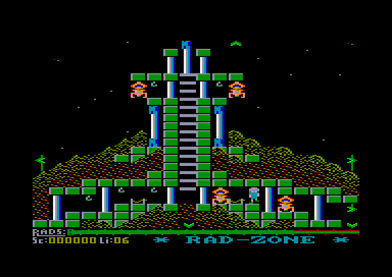 screenshot of the Amstrad CPC game Radzone by GameBase CPC