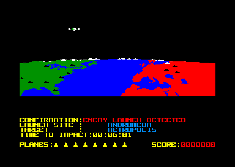 screenshot of the Amstrad CPC game Raid !!! by GameBase CPC