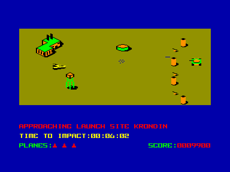 screenshot of the Amstrad CPC game Raid !!! by GameBase CPC