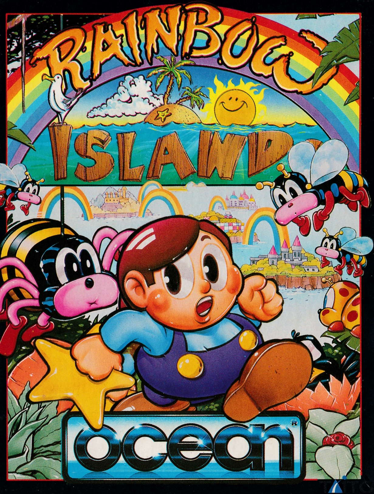 screenshot of the Amstrad CPC game Rainbow islands by GameBase CPC