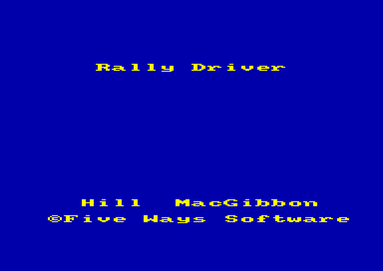 screenshot of the Amstrad CPC game Rally driver by GameBase CPC