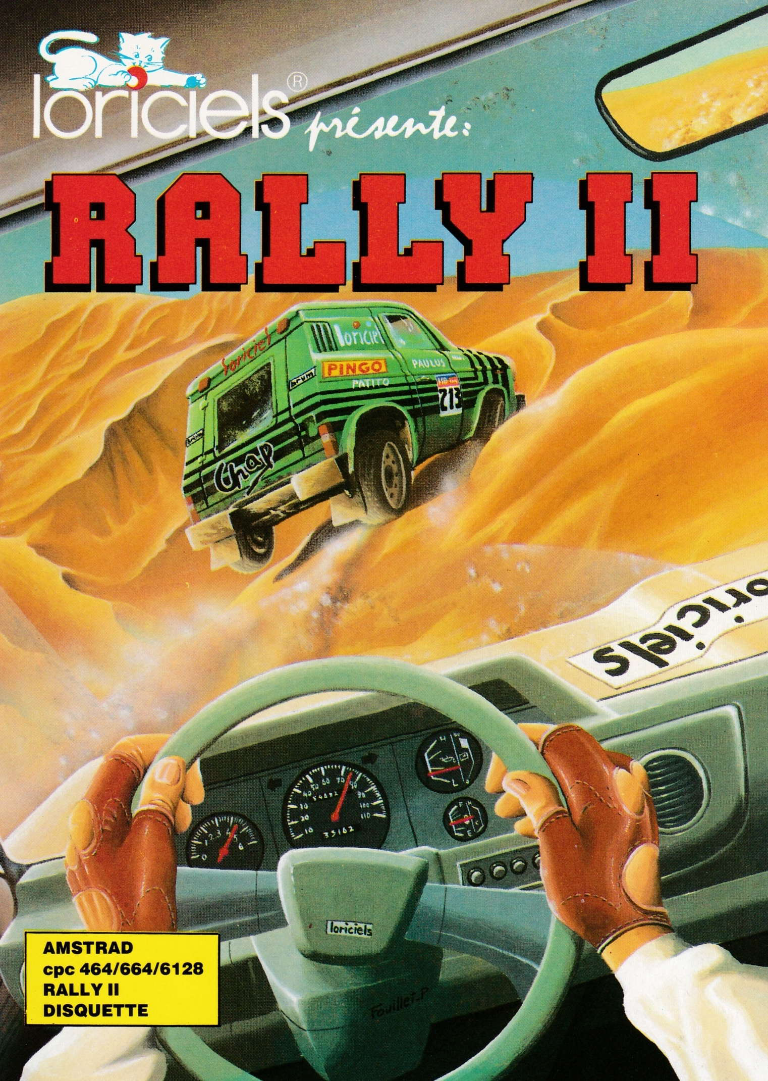 screenshot of the Amstrad CPC game Grand Prix Rally II by GameBase CPC