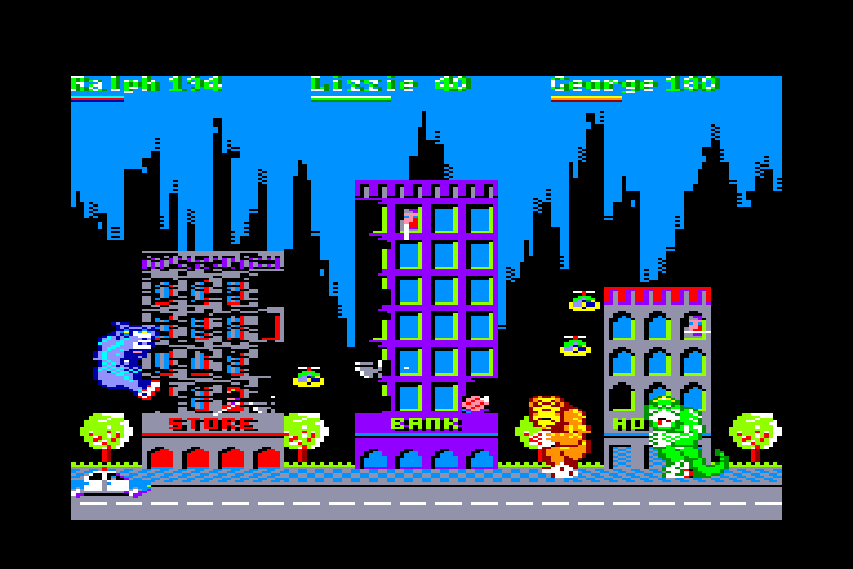 screenshot of the Amstrad CPC game Rampage by GameBase CPC