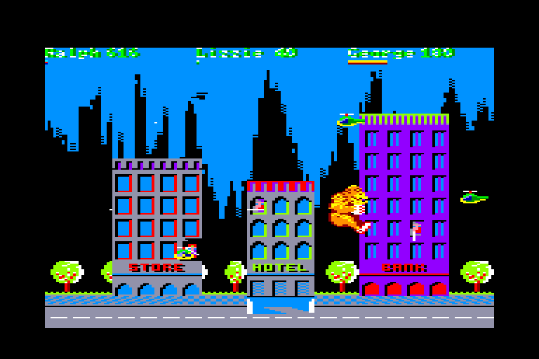 screenshot of the Amstrad CPC game Rampage by GameBase CPC