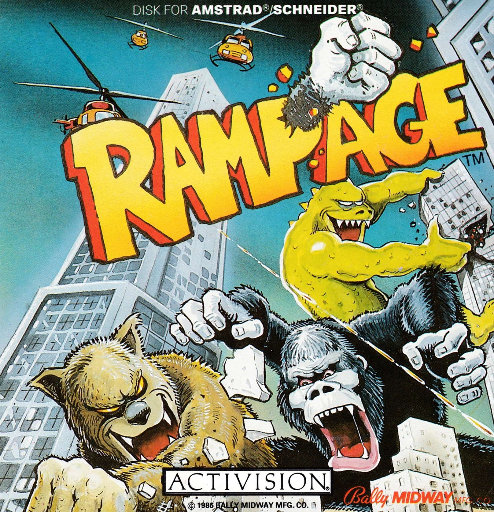 cover of the Amstrad CPC game Rampage  by GameBase CPC