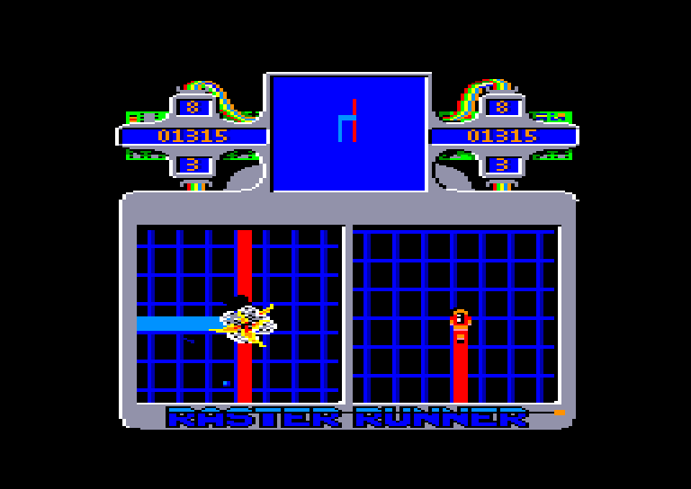 screenshot of the Amstrad CPC game Raster runner by GameBase CPC