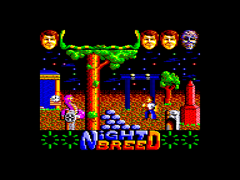 screenshot of the Amstrad CPC game Nightbreed - The Action Game by GameBase CPC