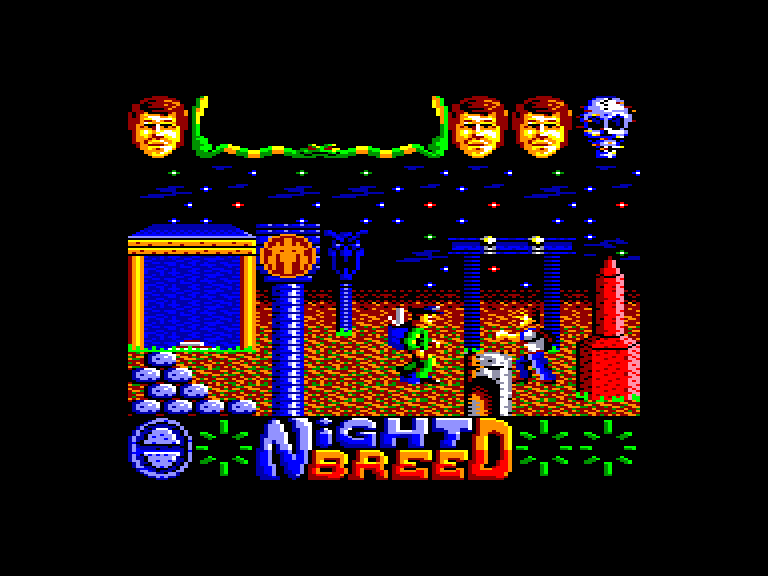 screenshot of the Amstrad CPC game Nightbreed - The Action Game by GameBase CPC